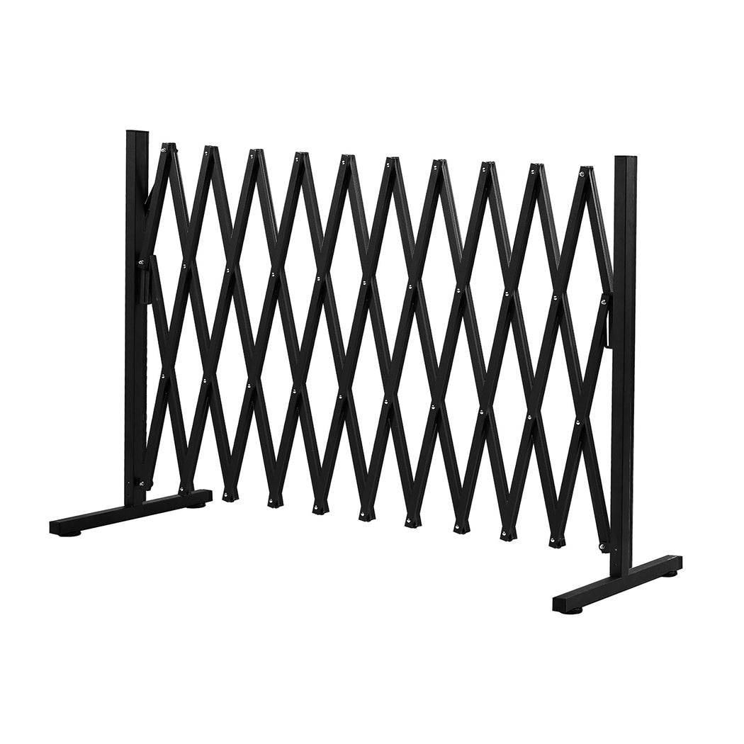 Garden Security Fence Gate Expandable Black-1886651053550735360