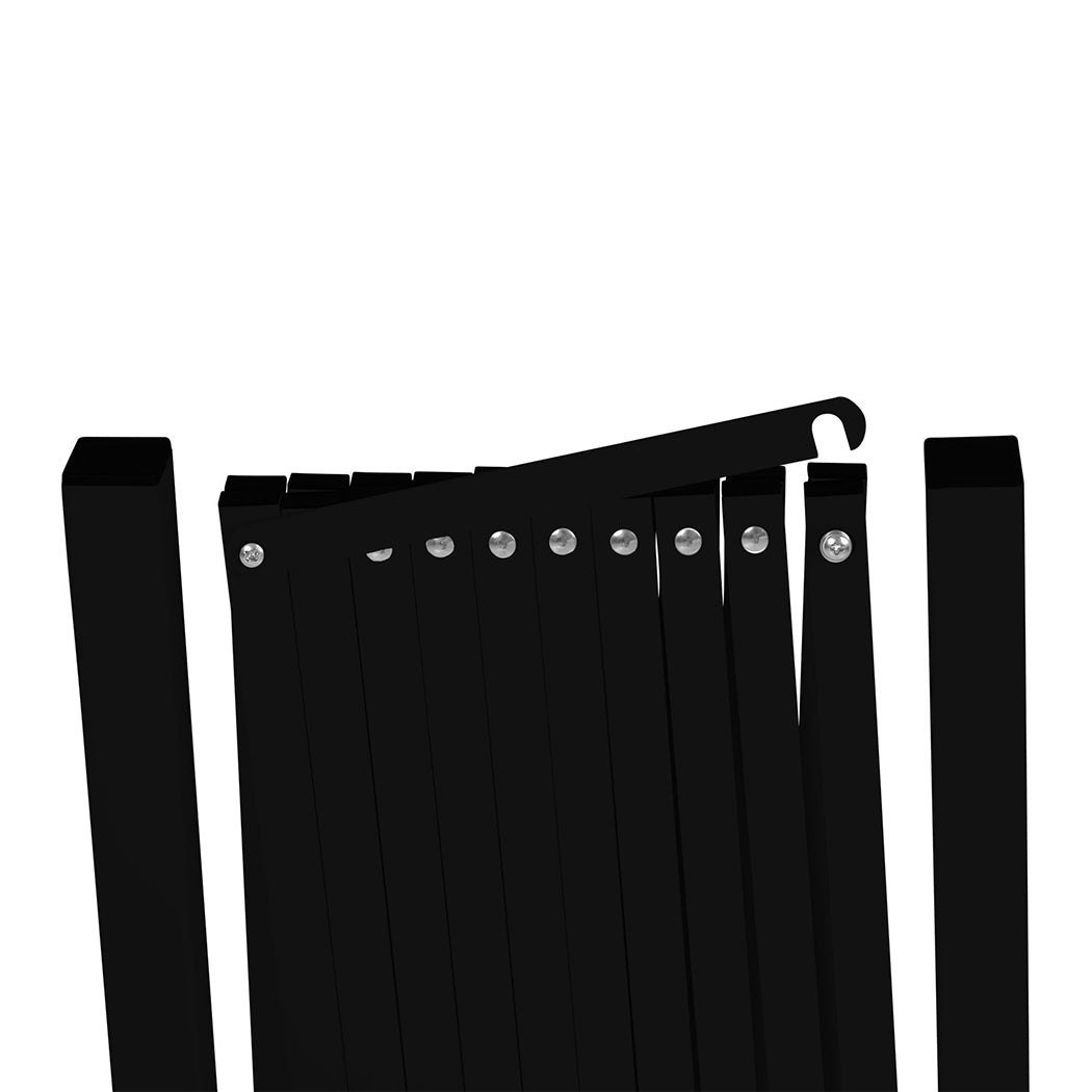 Garden Security Fence Gate Expandable Black-1886651053550735363