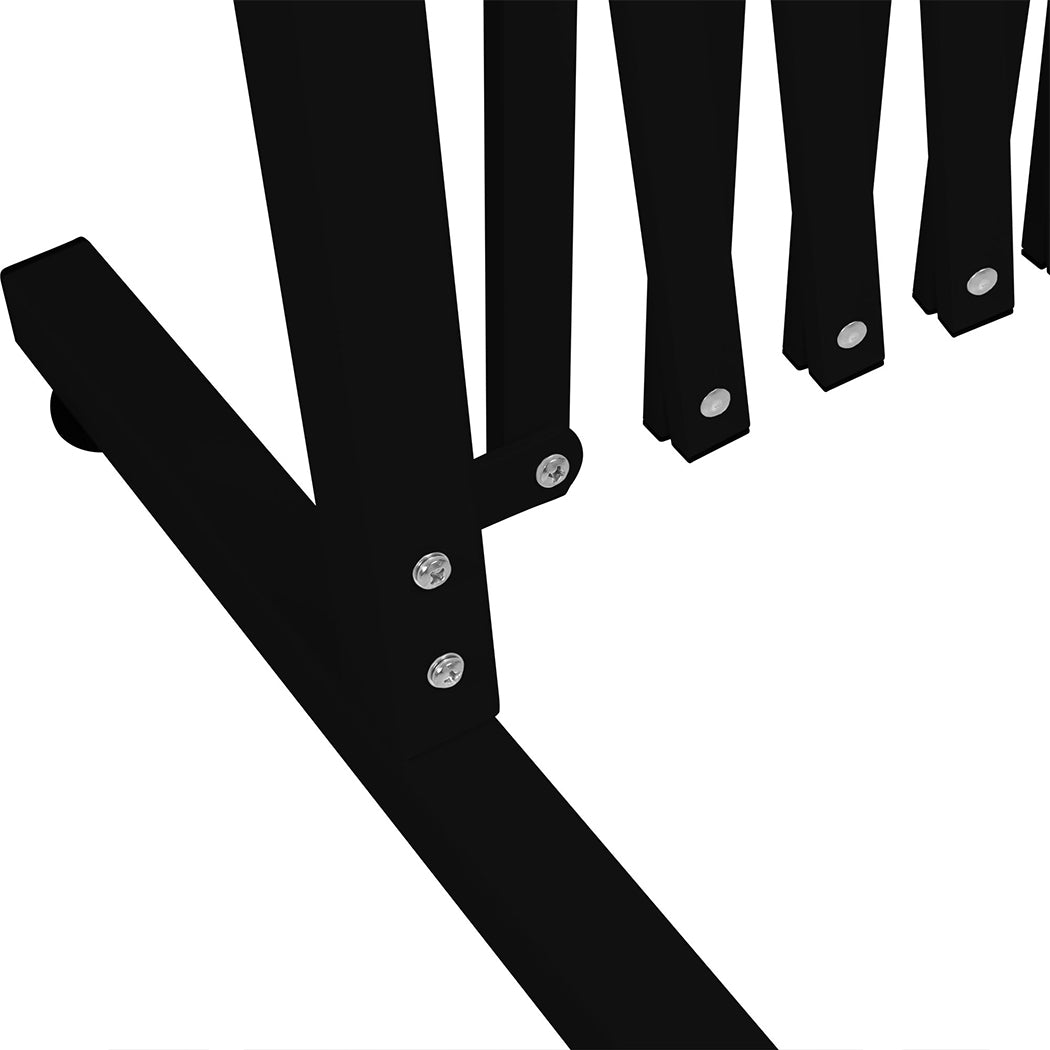 Garden Security Fence Gate Expandable Black-1886651053550735364